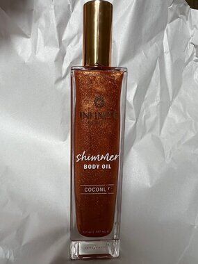 INFINITE BEAUTY Coconut Scented MOISTURIZING & GLOWING Shimmer Body Oil - 5 Oz.